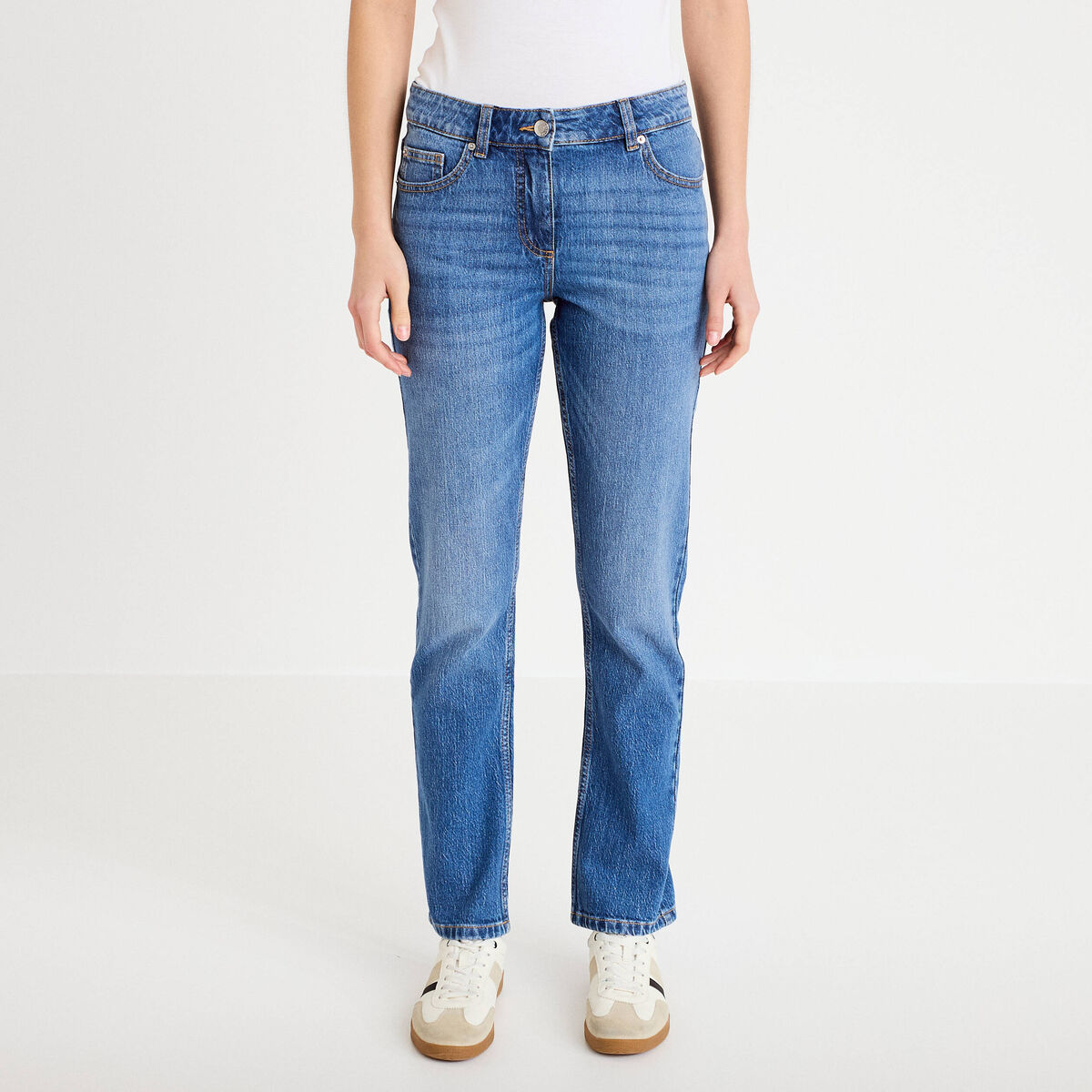 Jean slim taille standard denim double stone femme