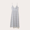 Robe longue évasée bretelles blanc femme