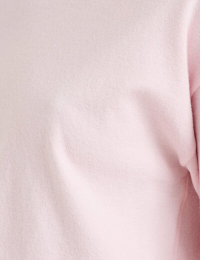 Pull ample manches longues fin rose clair femme