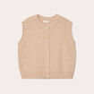 Gilet sans manches beige femme