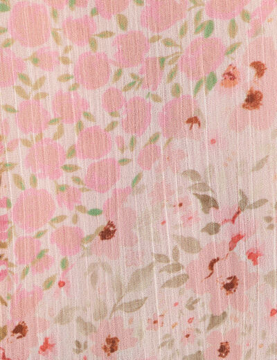 Blouse nouée manches longues rose pastel femme