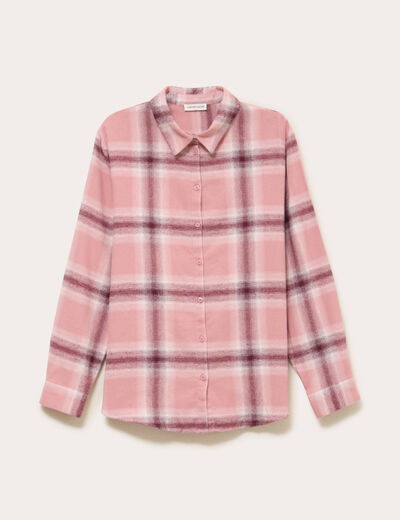 Chemise oversize manches longues rose femme