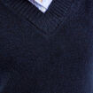 Pull chemise 2-en-1 bleu marine femme
