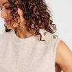Pull sans manches sable femme