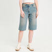 Bermuda large en jean denim double stone femme