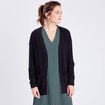 Gilet manches longues noir femme