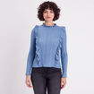 Blouse manches longues bleu clair femme