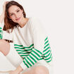 Pull manches longues vert femme