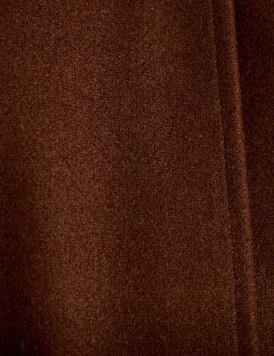 Poncho col am&eacute;ricain marron fonc&eacute; femme
