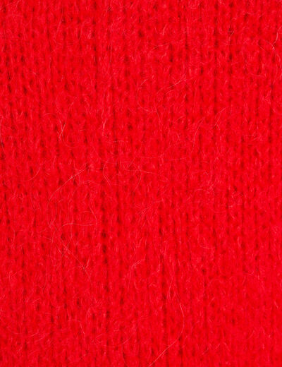 Pull manches longues rouge femme