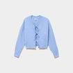 Gilet court nou&eacute; bleu ciel femme