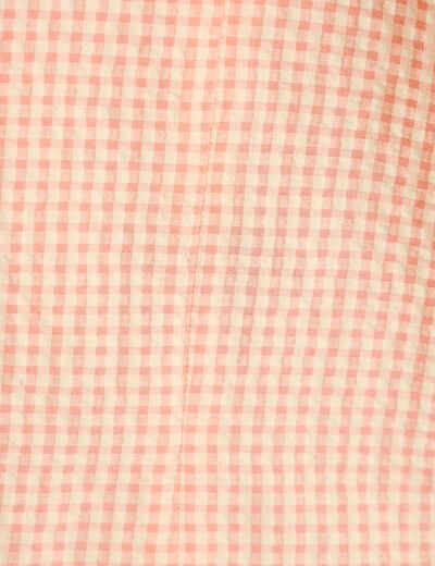 Blouse effet boule manches courtes orange femme