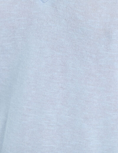 T-shirt manches courtes bleu clair femme