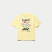 T-shirt oversize manches courtes jaune pastel femme