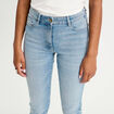Jeans slim denim bleach femme