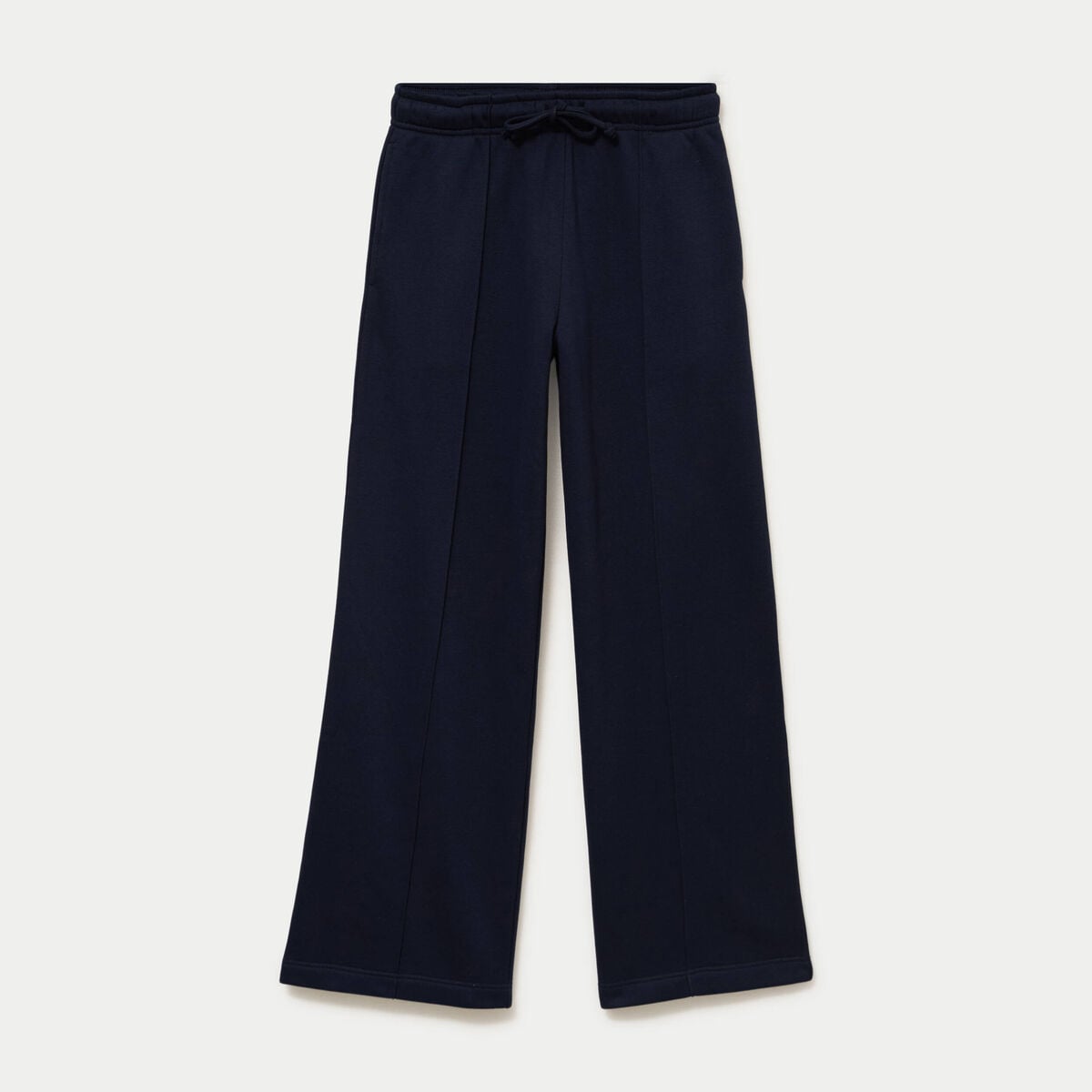 Pantalon large style jogging bleu marine femme