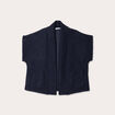 Gilet polaire manches courtes bleu marine femme