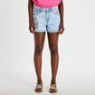 Short en jean avec broderie denim bleach femme