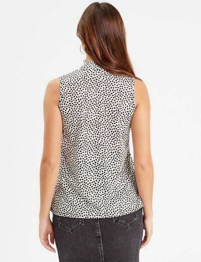 Blouse sans manches blanc femme