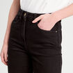 Jeans mom slim stretch denim noir femme
