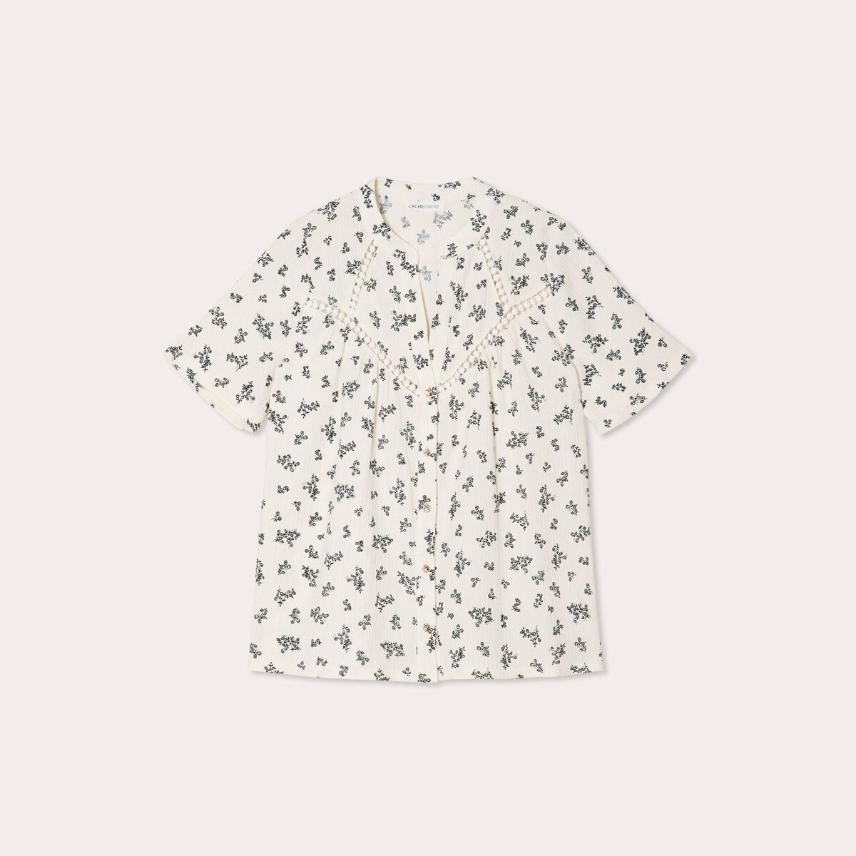 Blouse manches courtes blanc femme