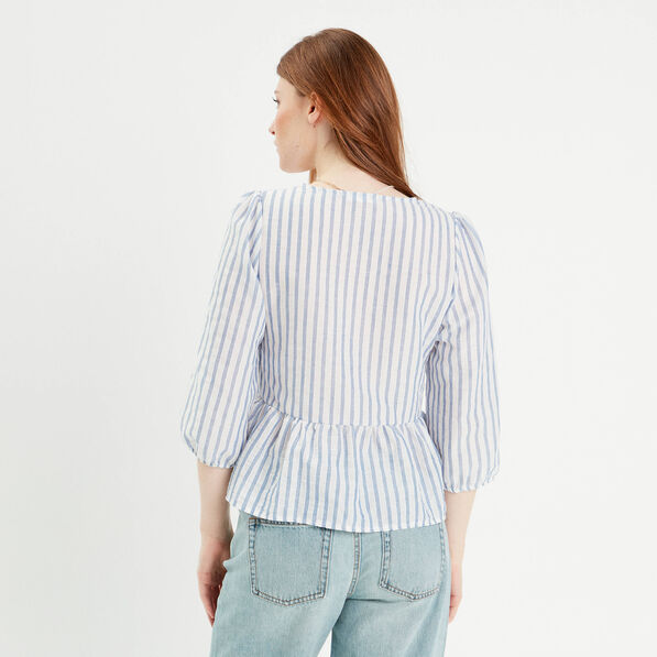 blouse manches 34 ecru femme Blouse manches 3/4 ecru femme