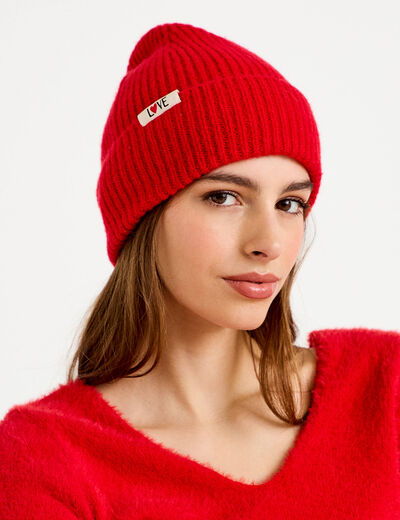 Bonnet rouge femme