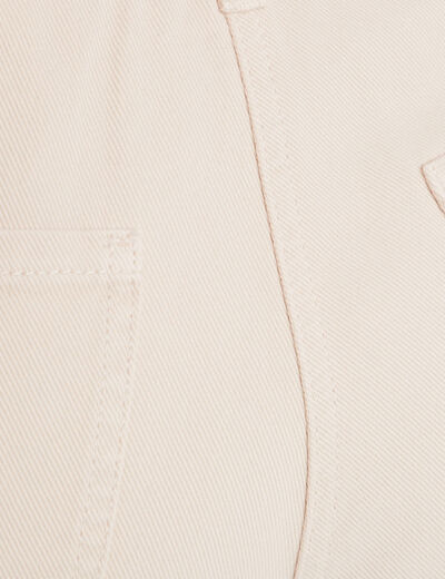 Pantalon slouchy ceinturé ecru femme