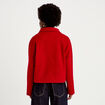 Veste chin&eacute;e col montant manches longues rouge femme