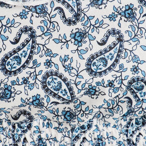 blouse cropped volants bleu femme Blouse cropped volants bleu femme