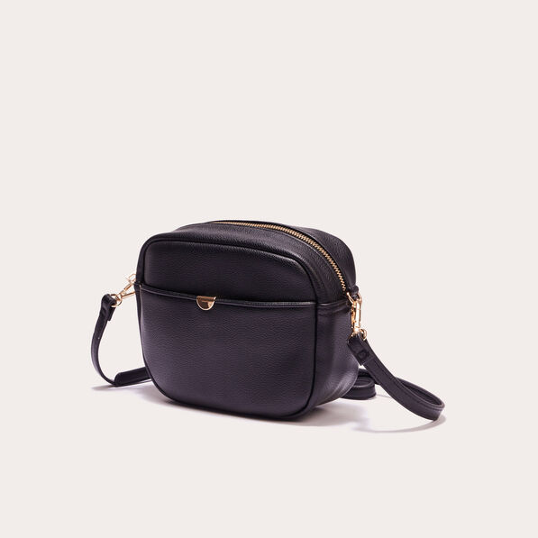 Sac bandoulière carré noir femme