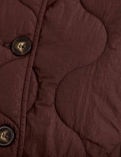 Veste ample manches longues marron fonc&eacute; femme
