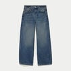 Jean wide leg taille basse denim double stone femme