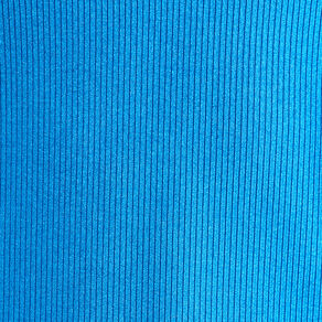 Débardeur cropped côtelé bleu femme