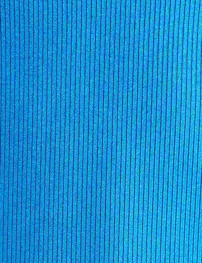 Débardeur cropped côtelé bleu femme