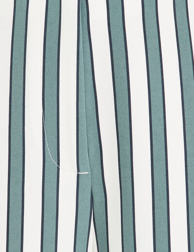 Pantalon large tailleur blanc femme