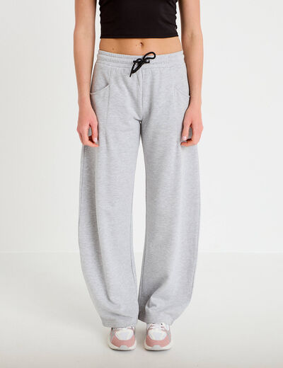 Jogging barrel gris clair femme