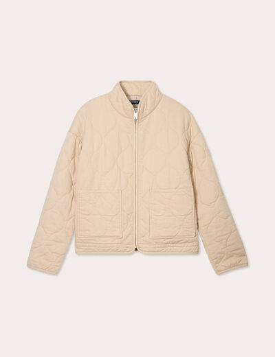 Veste matelassée zippée sable femme