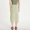 Jupe &eacute;vas&eacute;e longueur 3/4 vert femme
