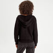 Gilet manches longues capuche noir femme
