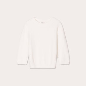 Pull manches 3/4 ecru femme