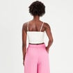 Brassi&egrave;re cropped c&ocirc;tel&eacute;e ecru femme