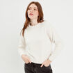 Pull manches longues ecru femme