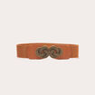 Ceinture élastiquée camel femme