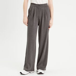 pantalon city large fluide gris clair femme Pantalon city large fluide gris clair femme