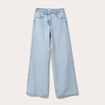 Jeans wide leg ultra large denim bleach femme