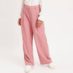 Pantalon jambe large rose femme