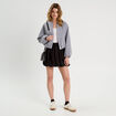 Jupe évasée effet boule noir femme