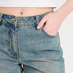 Bermuda large en jean denim double stone femme