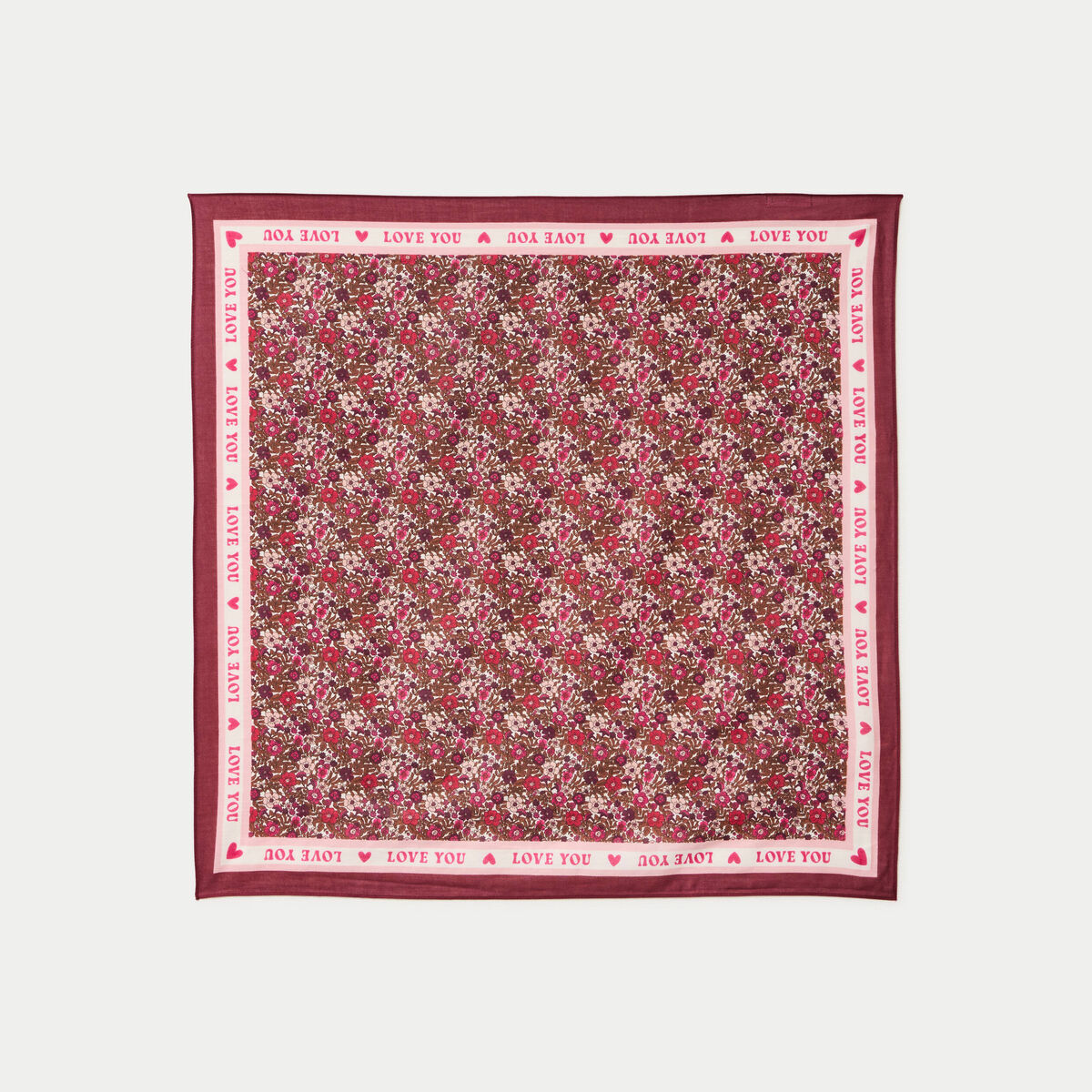 Foulard satin&eacute; soyeux rouge femme